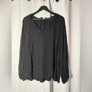 Old Navy Boho Black Women's Long-Sleeved Blouse size XXL